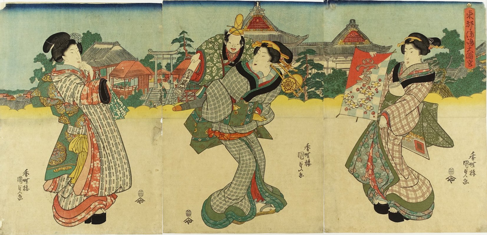 KUNISADA
        (TOYOKUNI-III), Yushima Tenman Gu Shrine