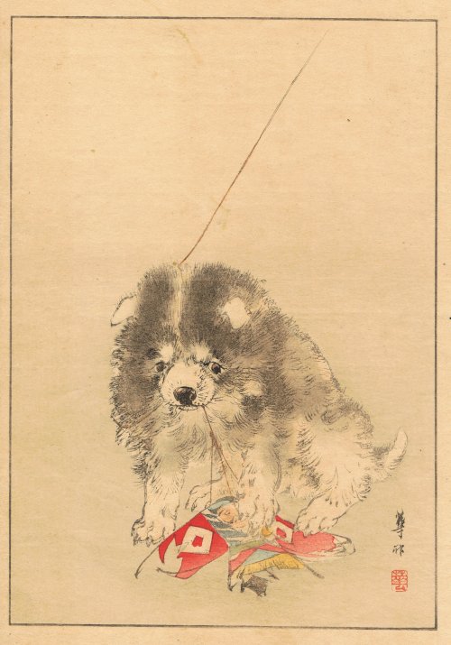 SUZUKI Kason, "Puppy with Yakko Kite"